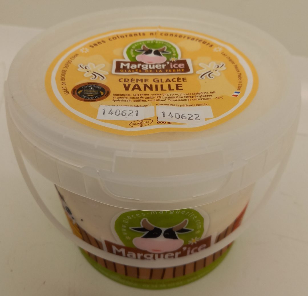 Crèmes glacées et sorbets Marguer'ice : photo 1 sur 3 du produit rappelé le 13/08/2021