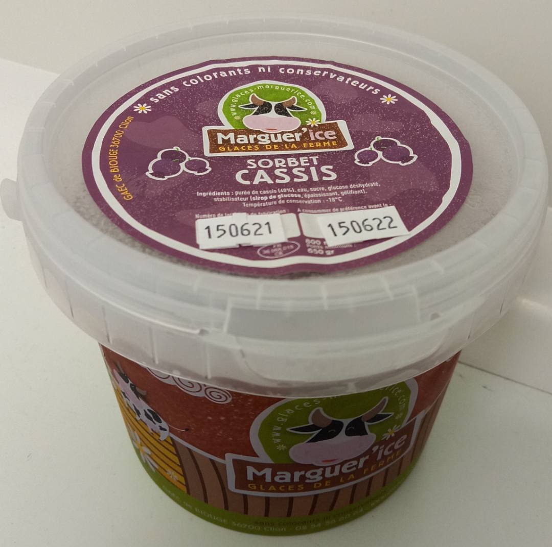 Crèmes glacées et sorbets Marguer'ice : photo 2 sur 3 du produit rappelé le 13/08/2021
