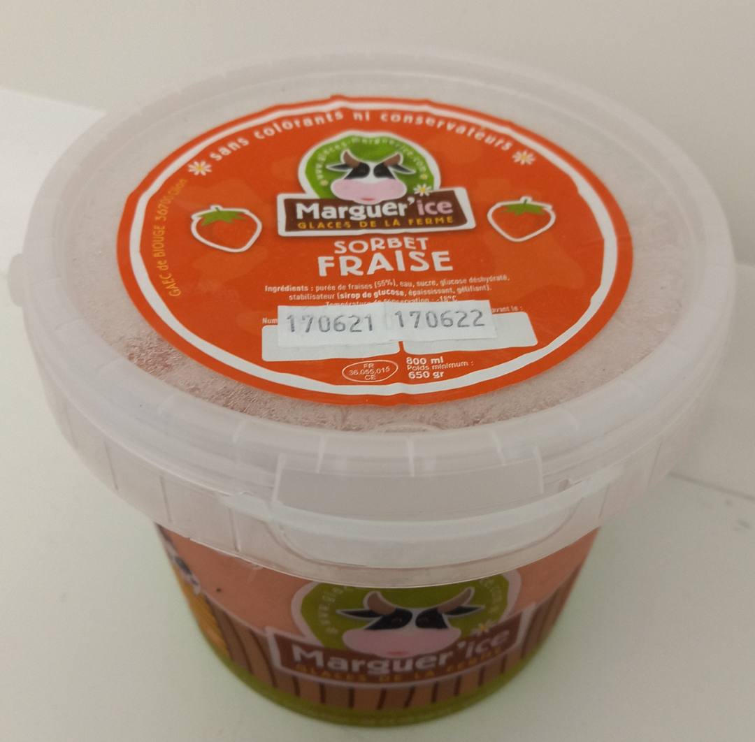 Crèmes glacées et sorbets Marguer'ice : photo 3 sur 3 du produit rappelé le 13/08/2021