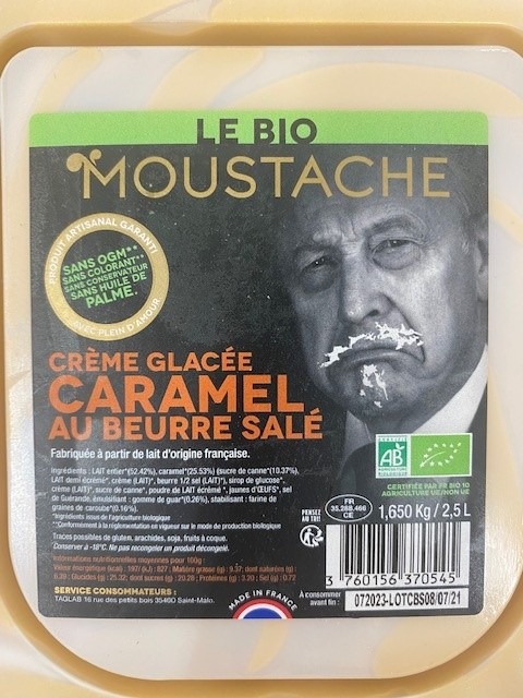 Cremes glacees Moustache : photo du produit rappelé le 23/07/2021
