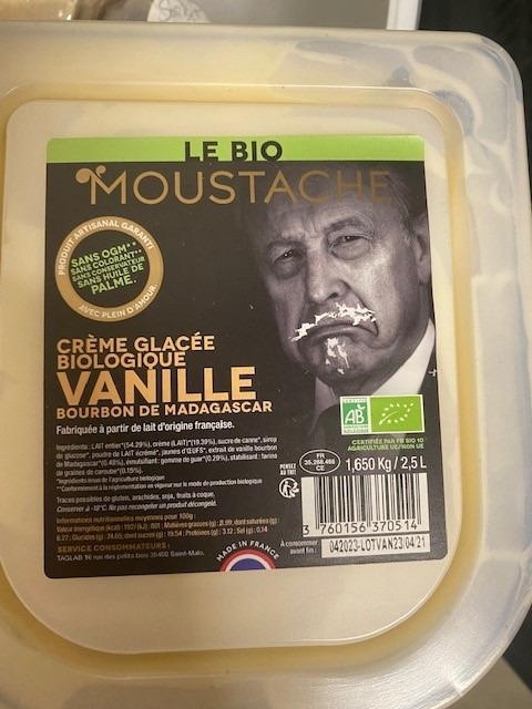 Cremes glacees Moustache - Sanchez : photo 2 sur 2 du produit rappelé le 23/07/2021