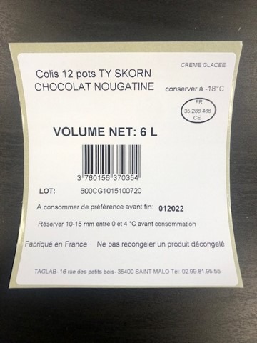 Cremes glacees Ty Skorn - Moustache - Coup de Pate - Sanchez : photo du produit rappelé le 18/06/2021