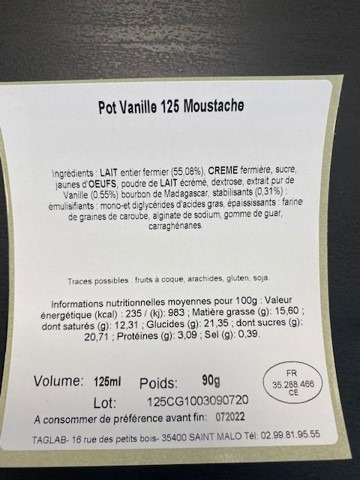 Cremes glacees Ty Skorn - Moustache - Coup de Pate - Sanchez : photo du produit rappelé le 18/06/2021