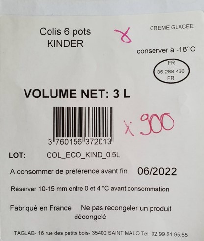Cremes glacees Ty Skorn - Moustache - Coup de Pate - Sanchez : photo 5 sur 5 du produit rappelé le 18/06/2021