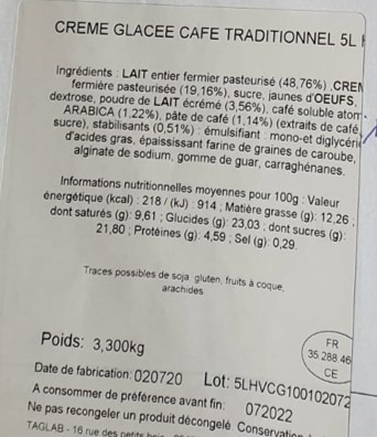 Cremes glacees Ty Skorn - Moustache - Coup de Pate - Sanchez : photo 4 sur 5 du produit rappelé le 18/06/2021