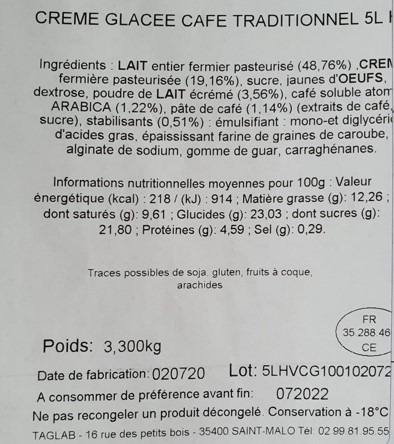 Cremes glacees Ty Skorn - Moustache - Coup de Pate - Sanchez : photo 5 sur 5 du produit rappelé le 18/06/2021