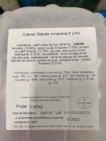 Cremes glacees Ty Skorn - Moustache - Coup de Pate - Sanchez : photo 2 sur 5 du produit rappelé le 18/06/2021