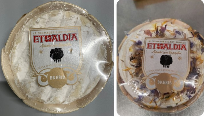 Crémeux aux fleurs lait de vache et crémeux nature lait de vache Etxaldia : photo du produit rappelé le 15/06/2026