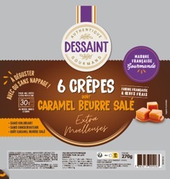 Crêpes goût caramel au beurre salé Dessaint Authentique Gourmand : photo du produit rappelé le 30/06/2026