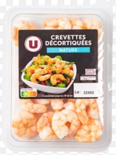 Crevettes décortiquées nature u bq.120g transformé France : photo du produit rappelé le 02/10/2025