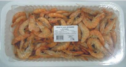 Crevettes entières cuites réfrigérées : photo 1 sur 2 du produit rappelé le 29/10/2021