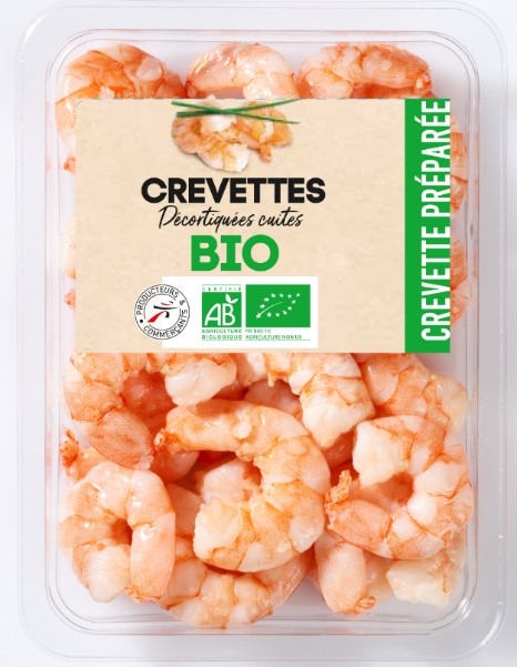 Crevettes natures bio 100g Intermarché : photo du produit rappelé le 02/10/2025