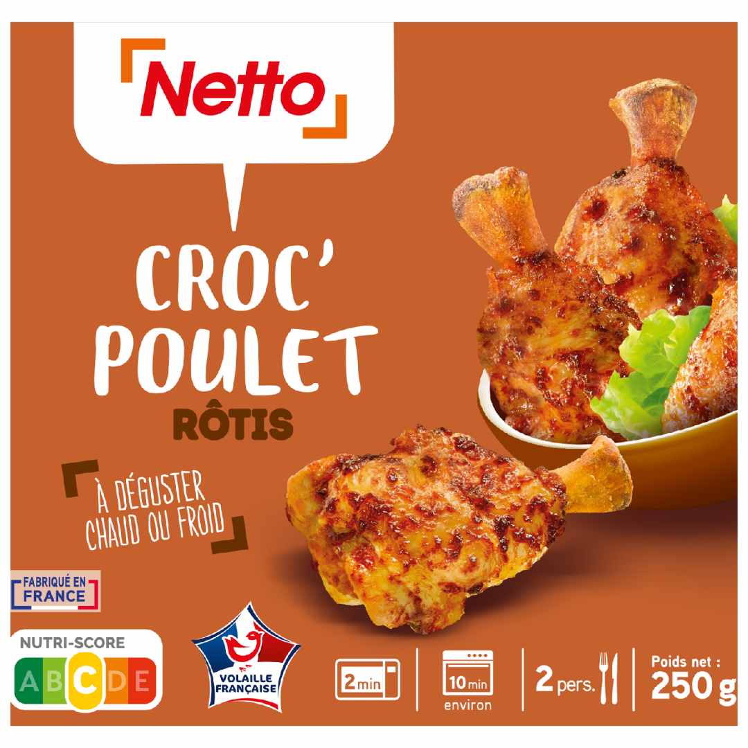 Croc' poulet rôtis Netto : photo du produit rappelé le 07/02/2023