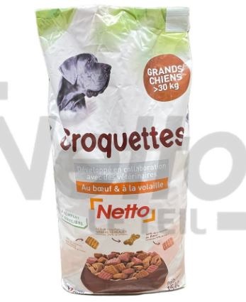Croquette pour chien grand chien Netto : photo du produit rappelé le 08/01/2025