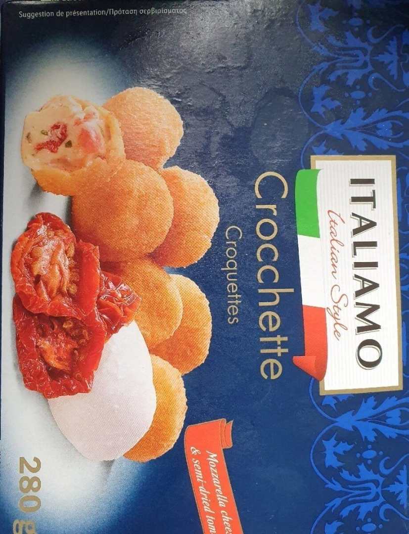 Croquettes à l’italienne tomates mozzarella Italiamo : photo du produit rappelé le 21/10/2024