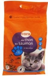 Croquettes chat thon saumon adulte 4kg Cora : photo du produit rappelé le 26/12/2024