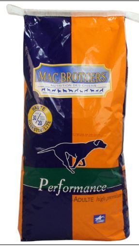 Croquettes pour chien adulte performance 15 kg Mac Brothers : photo du produit rappelé le 09/01/2025