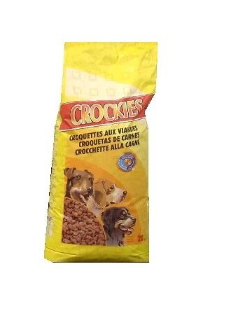 Croquettes pour chien au boeuf crockies - 20kg : photo du produit rappelé le 09/01/2025