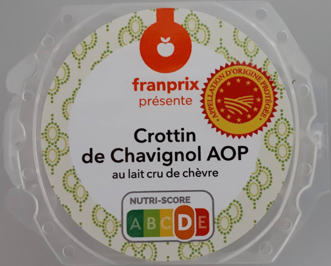 Crottin de chavignol AOP 60g Franprix : photo du produit rappelé le 28/06/2024