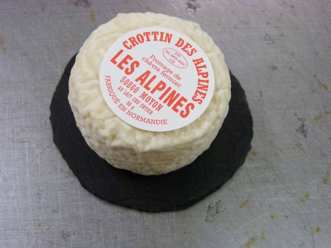 Crottin des alpines - ecrou du fromager Les Alpines : photo du produit rappelé le 10/08/2022