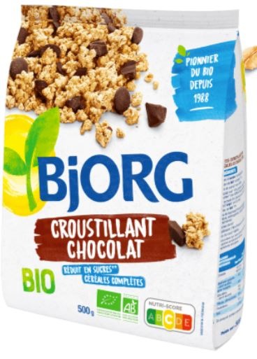 Croustillant chocolat Bjorg : photo du produit rappelé le 20/12/2022