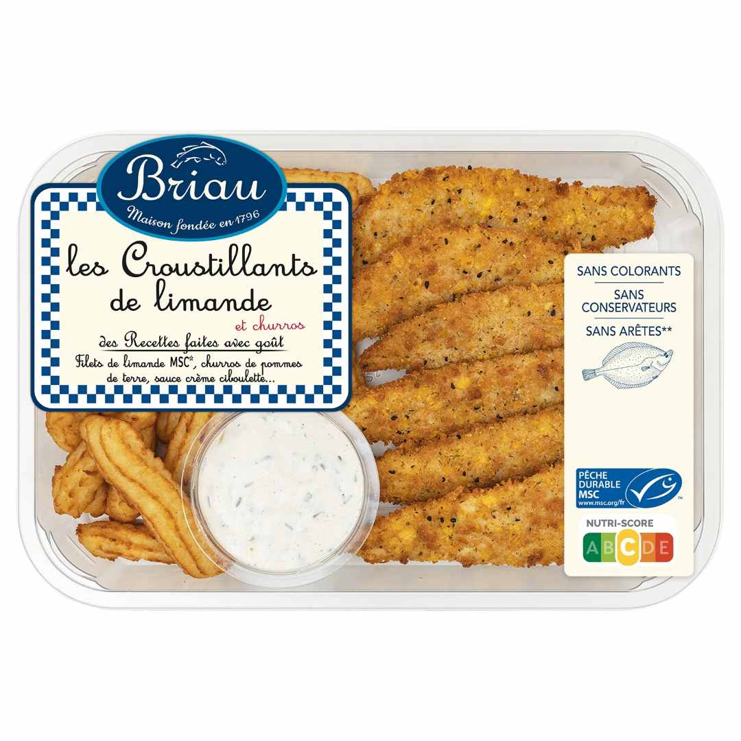 Croustillant limande et churros de pommes de terre 560g Maison Briau : photo du produit rappelé le 29/10/2021