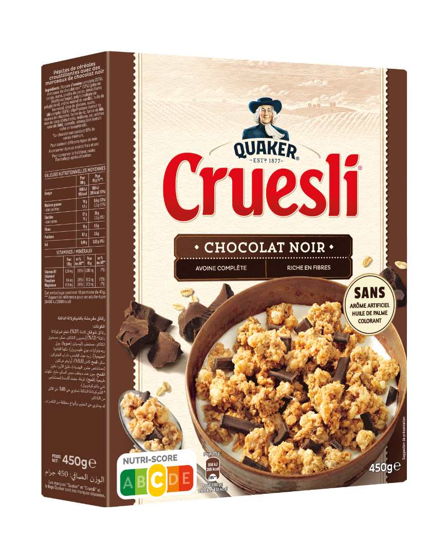 Cruesli chocolat noir Quaker : photo du produit rappelé le 24/09/2024