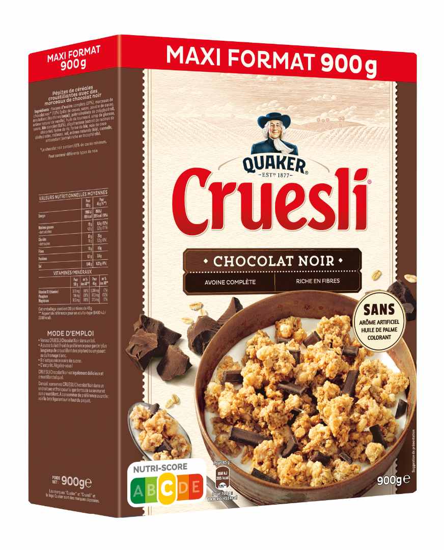 Cruesli chocolat noir Quaker : photo 2 sur 2 du produit rappelé le 24/09/2024