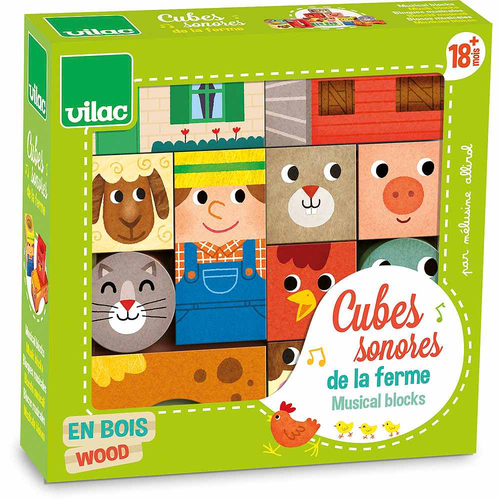 Cubes sonores de la ferme Vilac : photo du produit rappelé le 02/06/2026