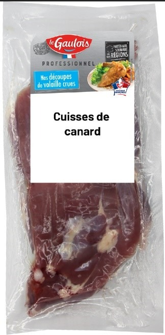 Cuisse de canard Le Gaulois Pro : photo du produit rappelé le 03/11/2023