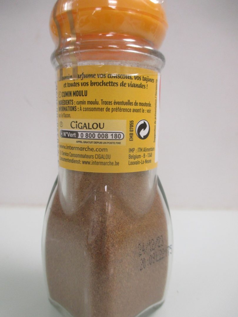 Cumin moulu - cigalou - 40g : photo 2 sur 2 du produit rappelé le 30/12/2022