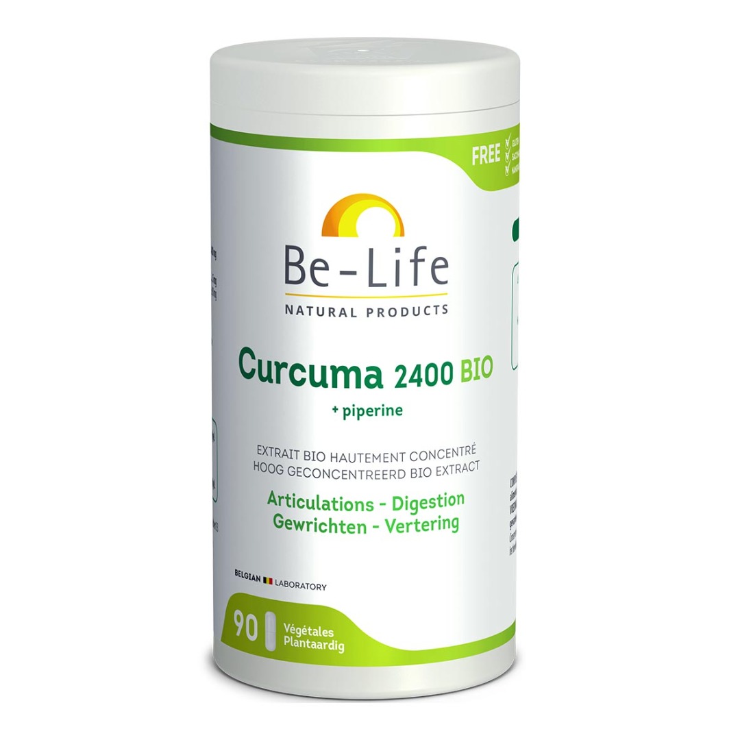 Curcuma 2400 bio 90 gélules Be-Life : photo du produit rappelé le 10/09/2021