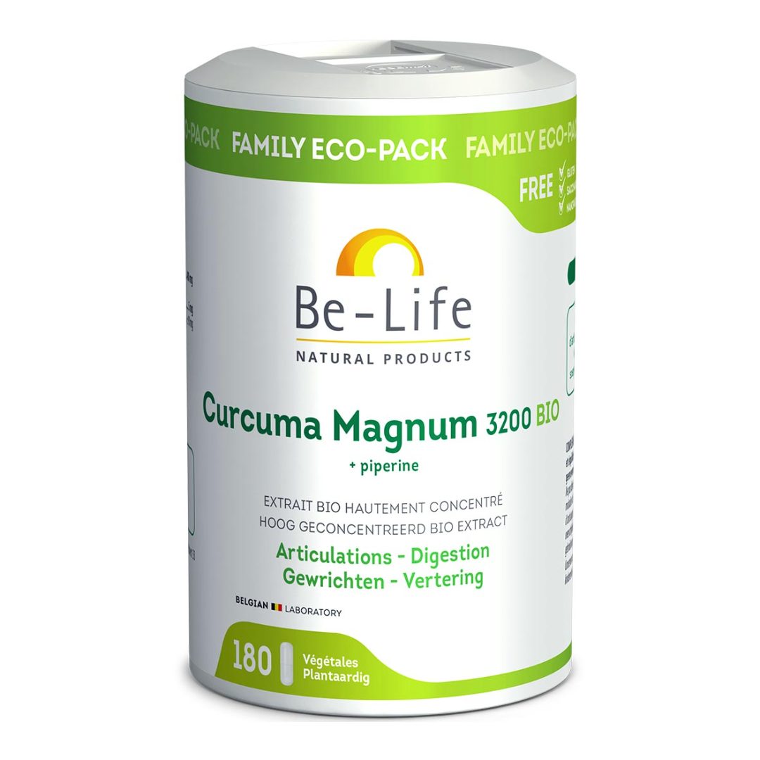 Curcuma 3200 magnum bio 180 gélules Be-Life : photo du produit rappelé le 10/09/2021