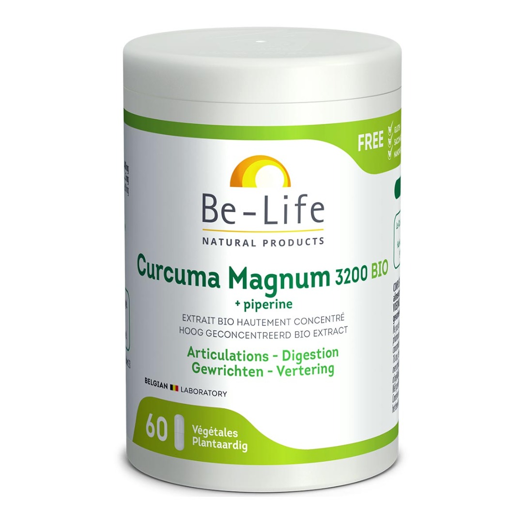 Curcuma 3200 magnum bio 60 gélules Be-Life : photo du produit rappelé le 10/09/2021