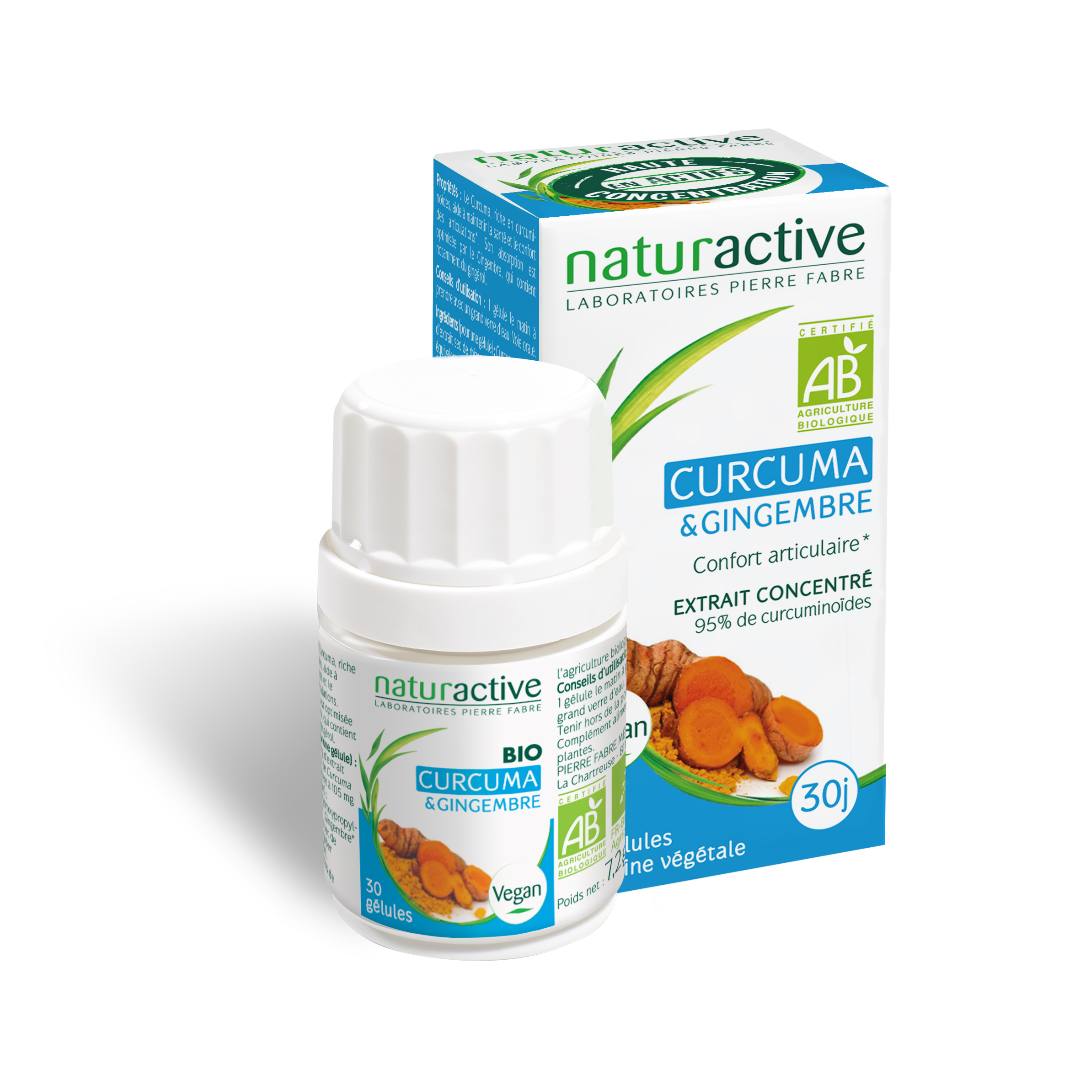 Curcuma gingembre gelules Naturactive : photo du produit rappelé le 09/06/2021