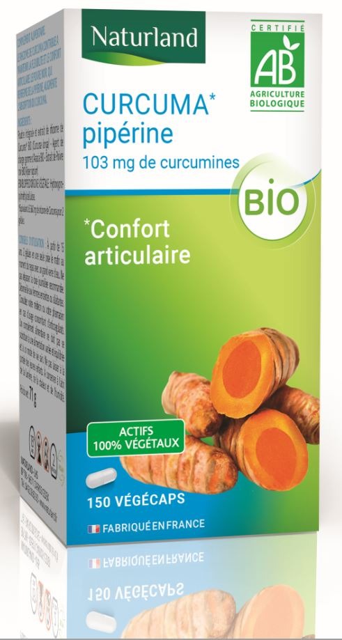 Curcuma & piperine bio Naturland : photo 2 sur 3 du produit rappelé le 09/06/2021
