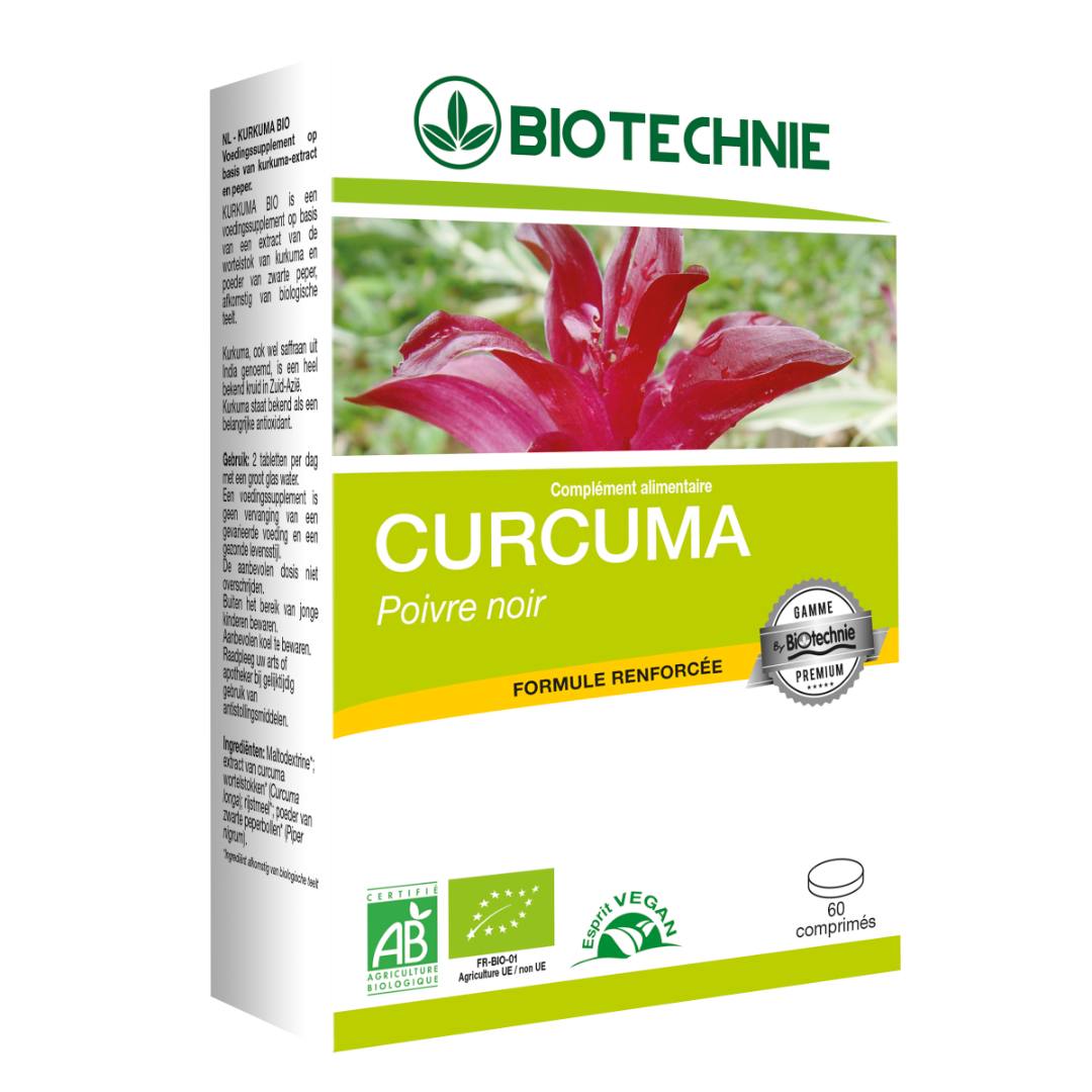 Curcuma poivre noir bio Biotechnie Premium Curcuma : photo du produit rappelé le 05/07/2021