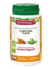 Curcuma thym bio 90 gélules Superdiet : photo du produit rappelé le 07/10/2021