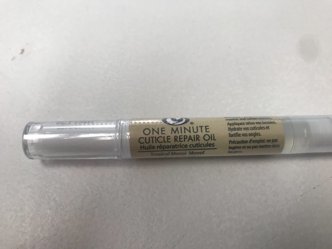 Cuticule repair oil One Minute : photo du produit rappelé le 06/10/2023