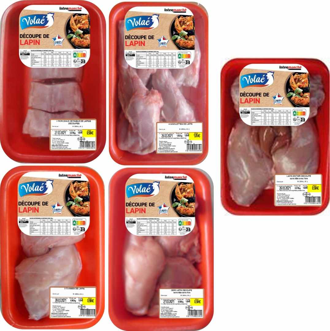 Decoupes de lapin Volae : photo du produit rappelé le 05/03/2026