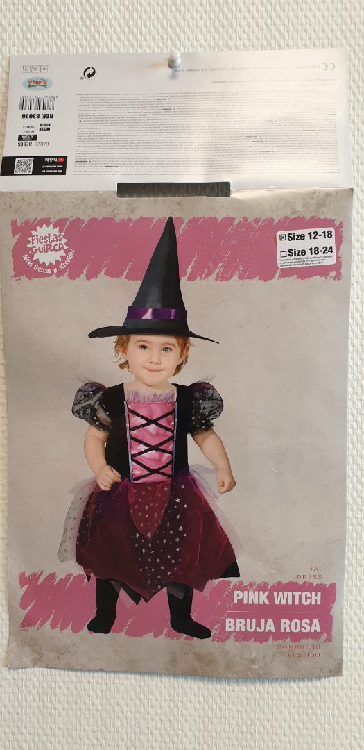 Deguisement petite sorciere pink witch Fiestas Guirca : photo du produit rappelé le 27/12/2021