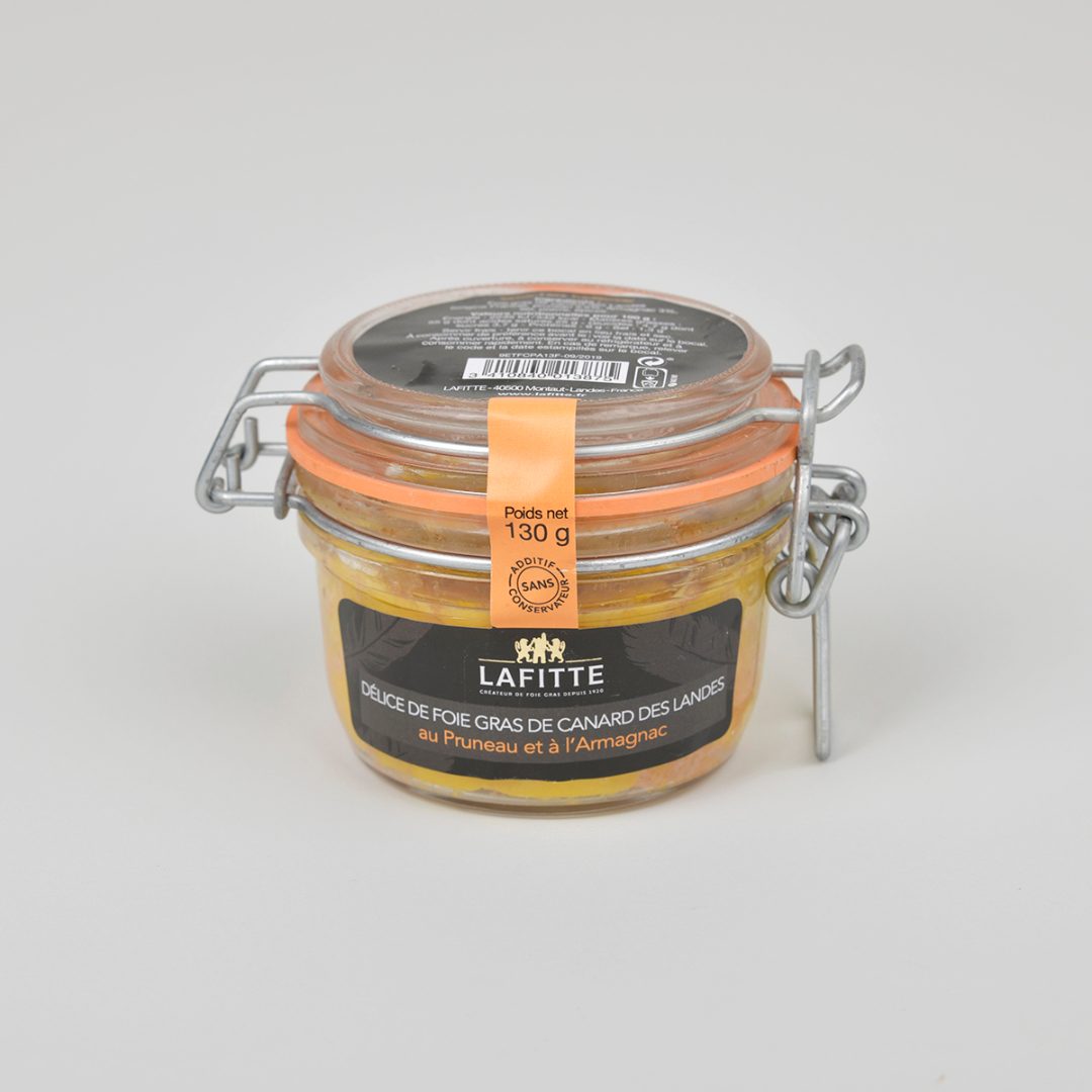 Délice de foie gras de canard des landes au pruneau et à l'armagnac Lafitte : photo du produit rappelé le 21/04/2021