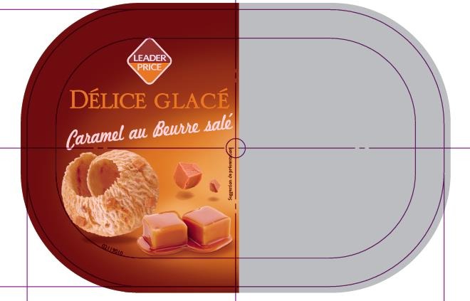 Délice glacé – caramel au beurre salé 473.5g / 900 ml – leader price : photo du produit rappelé le 03/12/2021