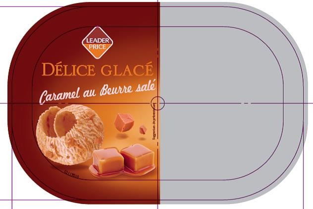 Délice glacé caramel au beurre salé, 473,5g / 900 ml, leader price : photo du produit rappelé le 03/02/2022