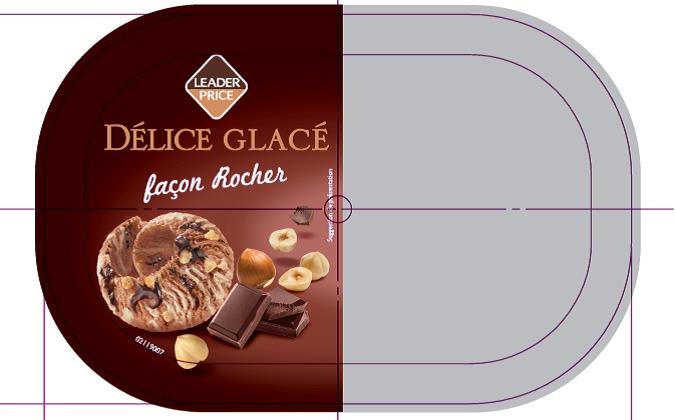 Délice glacé – façon rocher 505g / 900 ml – leader price : photo du produit rappelé le 03/12/2021