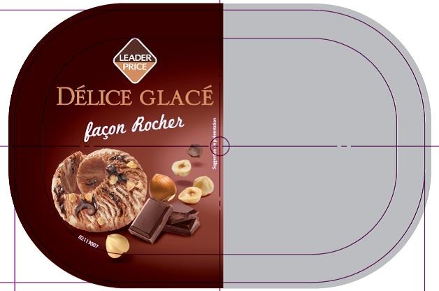 Délice glacé façon rocher, 505g / 900ml, leader price : photo du produit rappelé le 03/02/2022