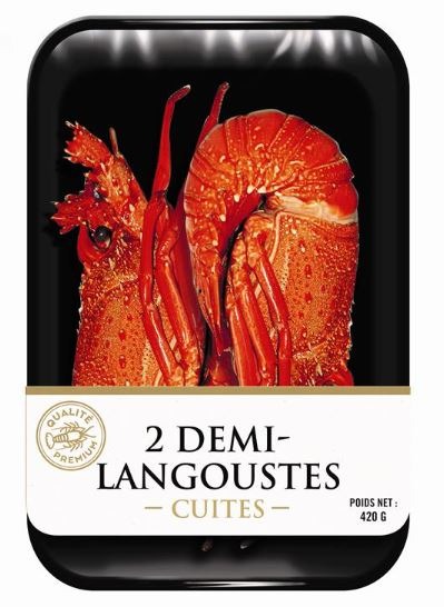 Demi-langoustes cuites congelées x2 : photo du produit rappelé le 05/05/2023