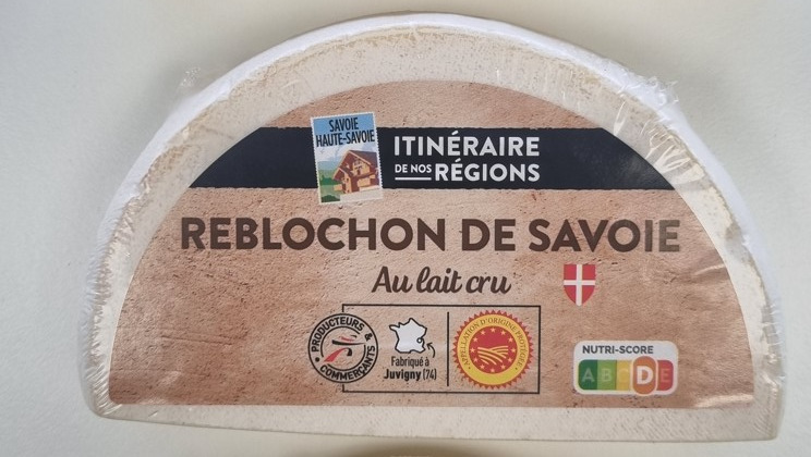 Demi reblochon de savoie Itinéraire de Nos Régions : photo du produit rappelé le 10/09/2024