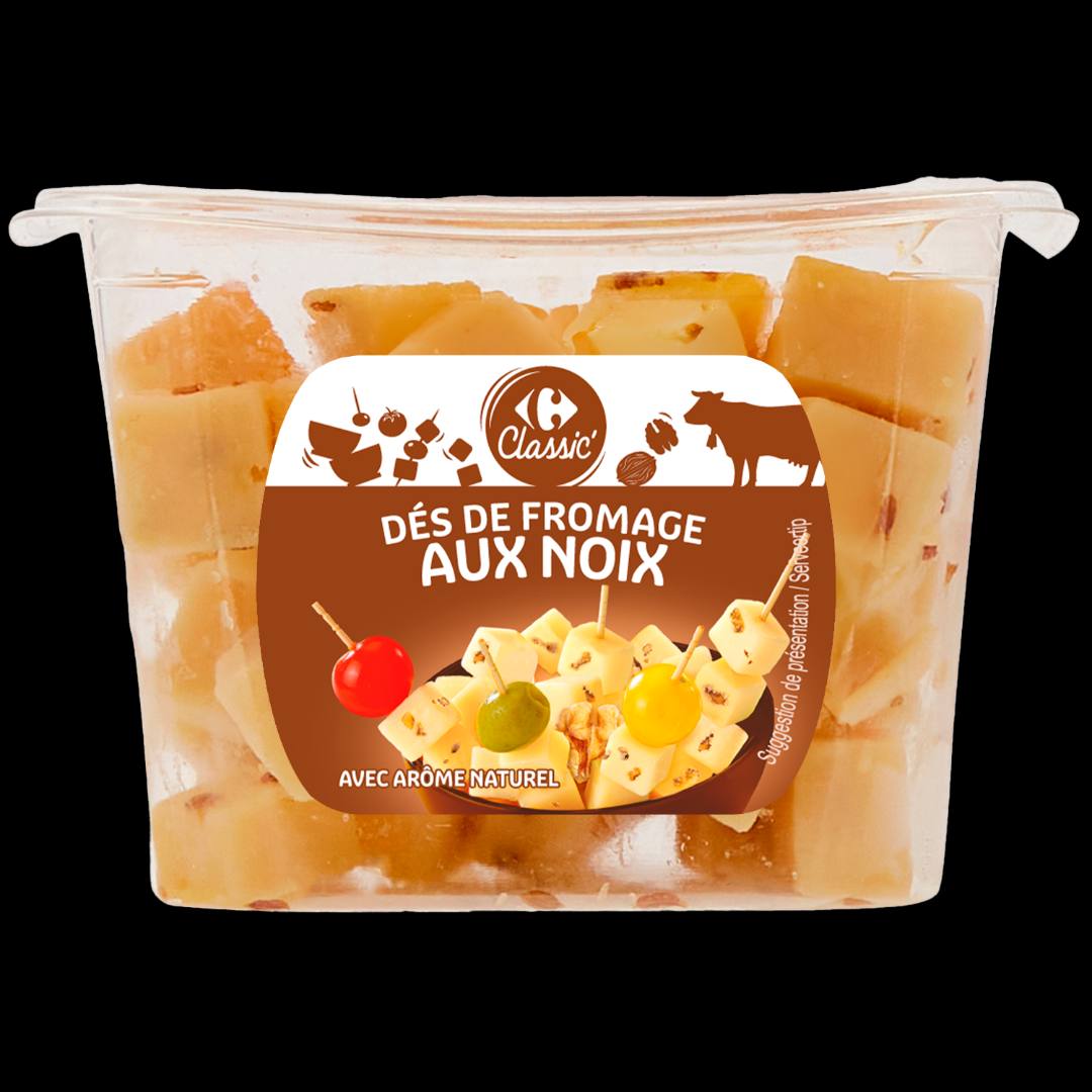Dés de fromage au noix 150g Carrefour classic : photo du produit rappelé le 03/04/2026