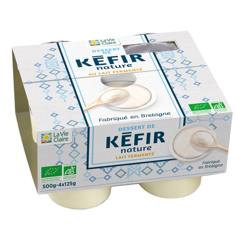 Dessert de kefir x4 La Vie Claire : photo du produit rappelé le 26/02/2024